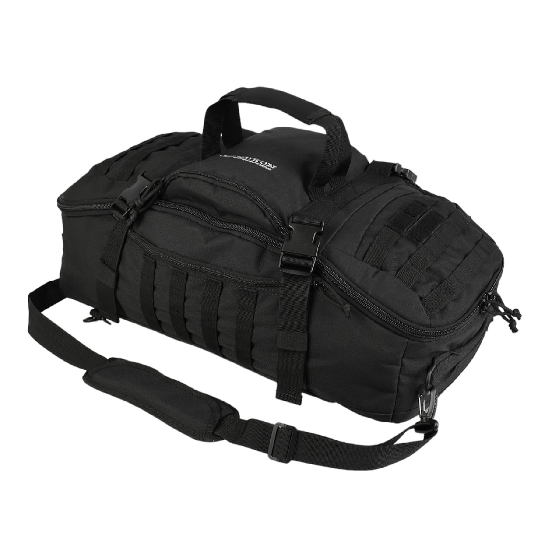 Yukon Outfitters Bugout Bag - EDC Durable 600D Polyester 55L Tactical Duffel & Backpack for Travel, Prepping & Outdoor Use - Black