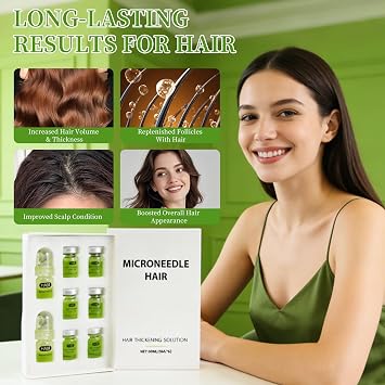 Hair Regrowth System, Advanced Hair Growth Care Strengthens Roots with Peppermint Oil, Painless Micro Infusion Hair Growth Serum, Make Hair Thicker and Healthier for Men Women
