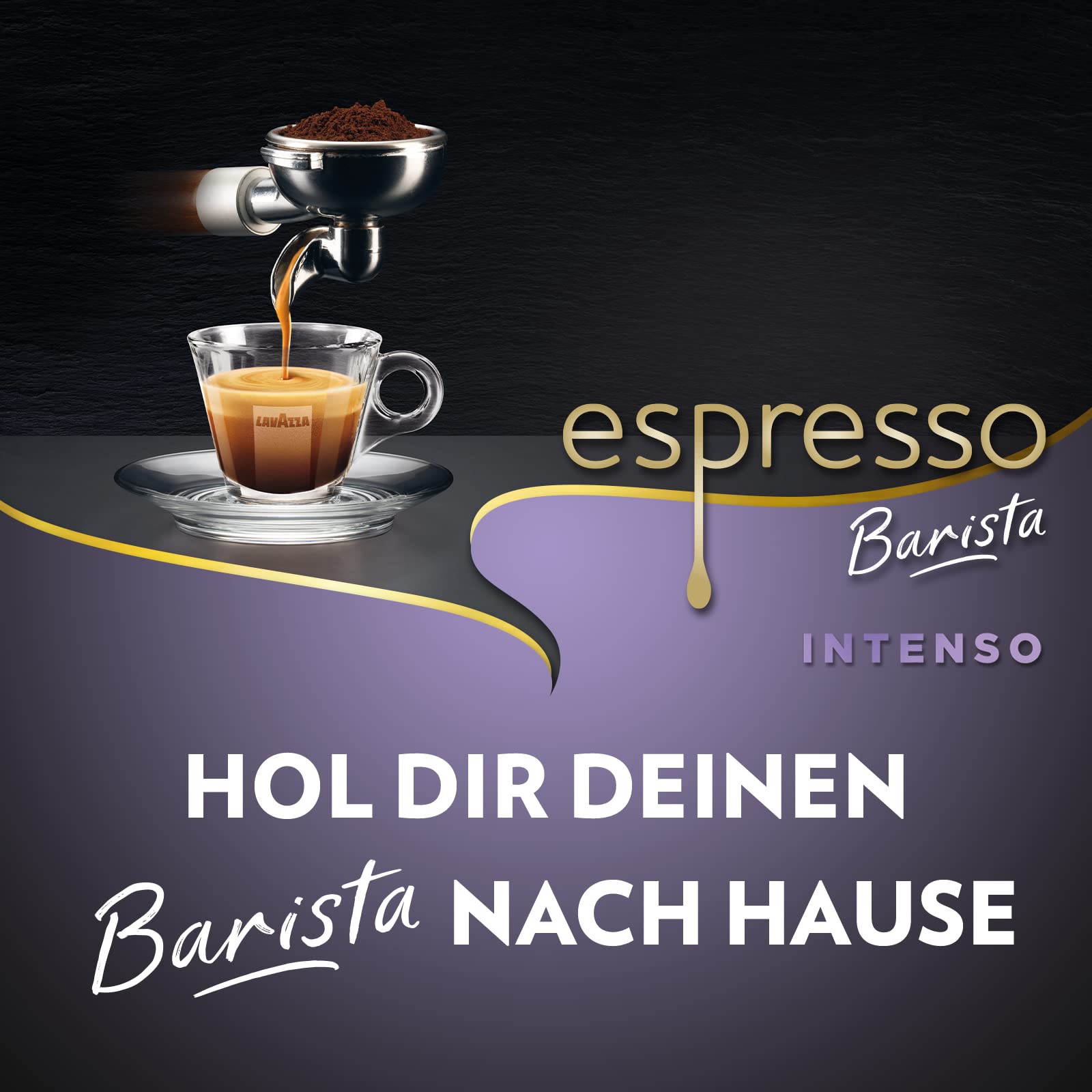 Lavazza, Espresso Barista Intenso, ganze Arabica und Robusta Kaffeebohnen, mit Kakao- und Holzaromen, für einen intensiven Kaffee, Intensität 9/10, mittlere Röstung, 1 kg Packung