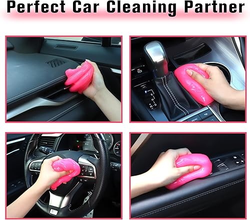 Miniatura 4 de Gel de limpieza universal para automóvil, gel de limpieza para detalles del automóvil, limpiador de grietas de polvo automotriz para ventilación de