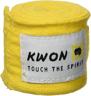Kwon Boxbandage Elastisch - Protecciones de antebrazo para Boxeo (Vendaje, elástico), Color Amarillo