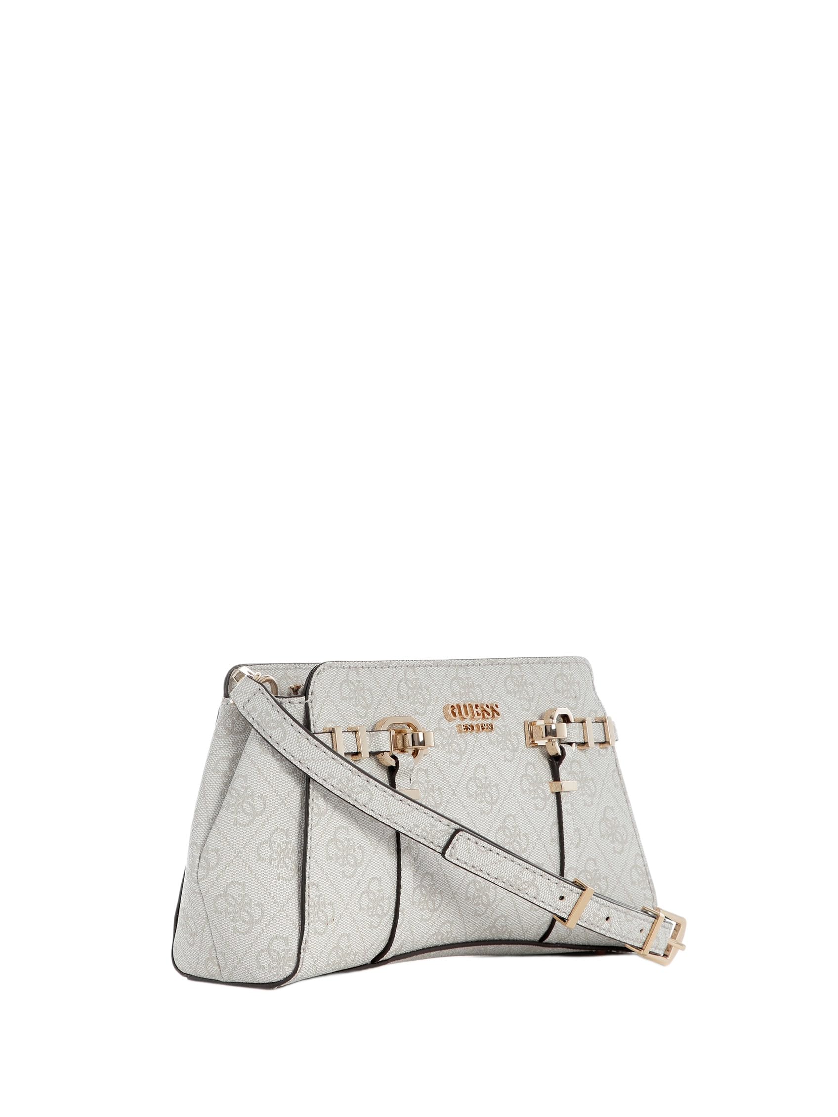 GUESS borsa a tracolla Leona Logo Girlfriend Xbody Bone Logo avorio