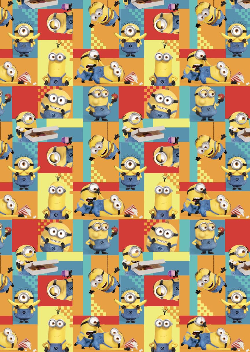 Danilo Promotions LTD Despicable Me Wrapping Paper 2 Sheet 2 Tags Birthday Gift Wrap Minion