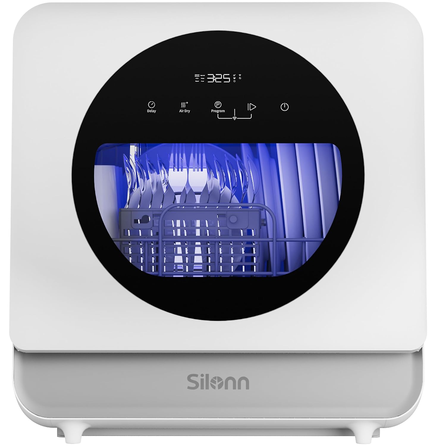 Silonn Portable Countertop Dishwasher | Triple-Jet Cleaning, Smart App Control, Built-In Water Tank & Dual Supply | Compact Design for Dorm, Apartment, RV, view 14