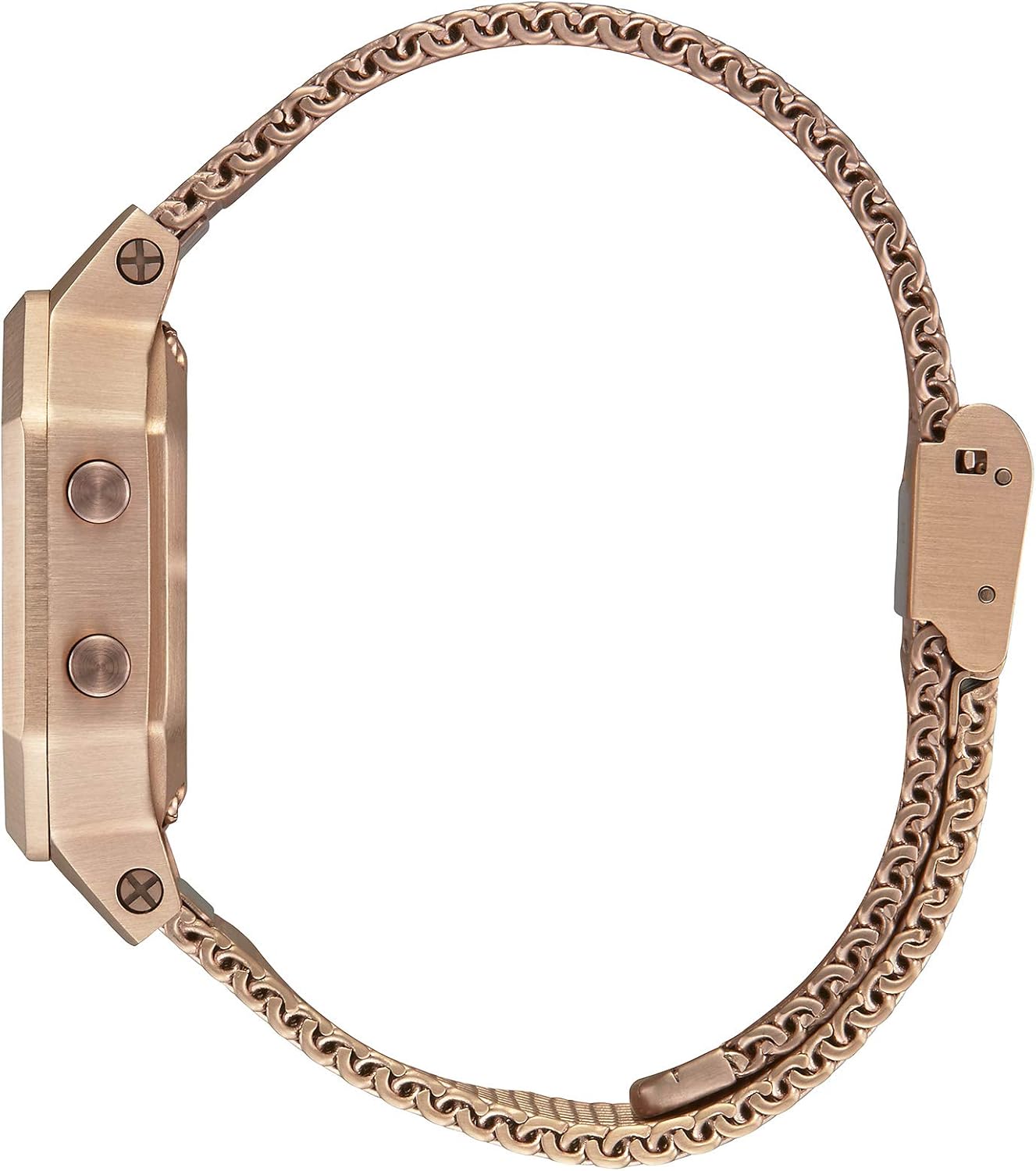 NIXON Siren ミラネーゼ A1272 - すべてローズゴールド - 100メートル/ 10気圧防水 レディースデジタル腕時計 (時計フェイス36mm、18mmステンレススチールバンド)