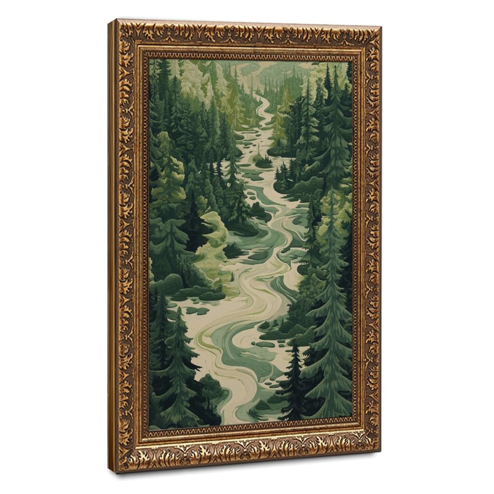 Bareronor Forest Landscape Poster Canvas Poster Bedroom Decor Landscape Office Room Decor Gift 24" L X 36" W