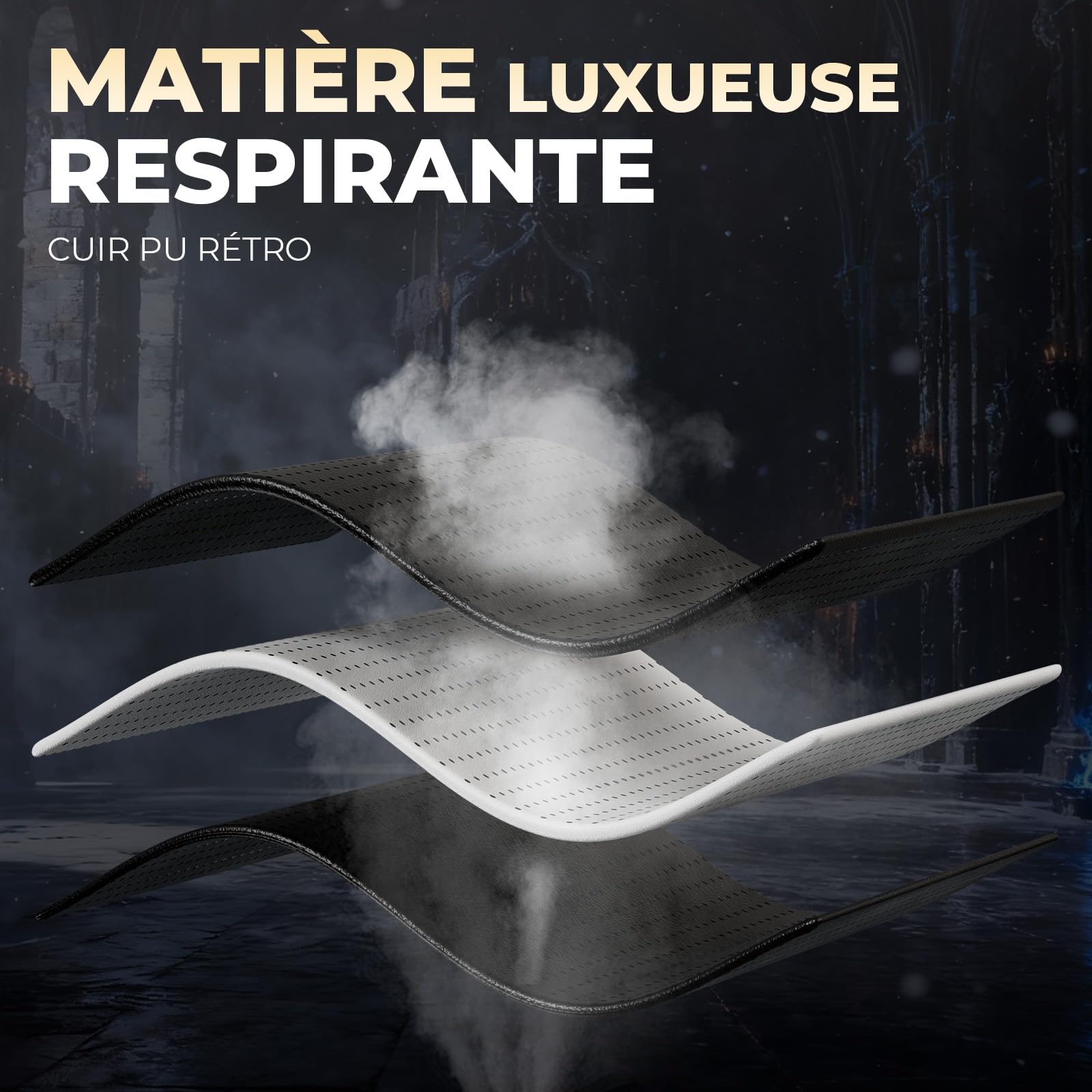 GTPLAYER Chaise Gaming avec Repose-Pieds, réglable en Hauteur, accoudoirs réglables, Repose-Pieds intégré, Fauteuil Gaming pour jusqu'à 200 kg, pivotant à 360°, Rouge.