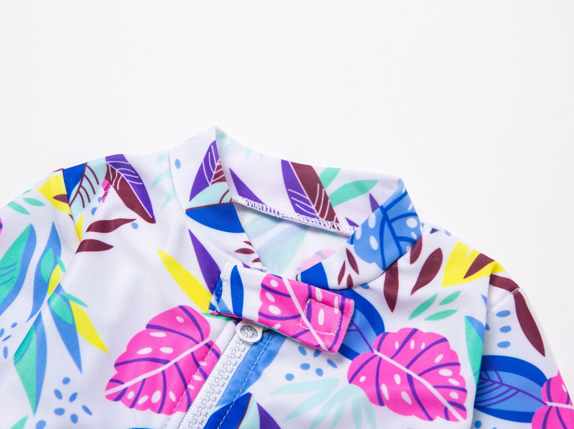 BONVERANO Costume da bagno riciclato da bambina con chiusura lampo intera protezione UV 50+