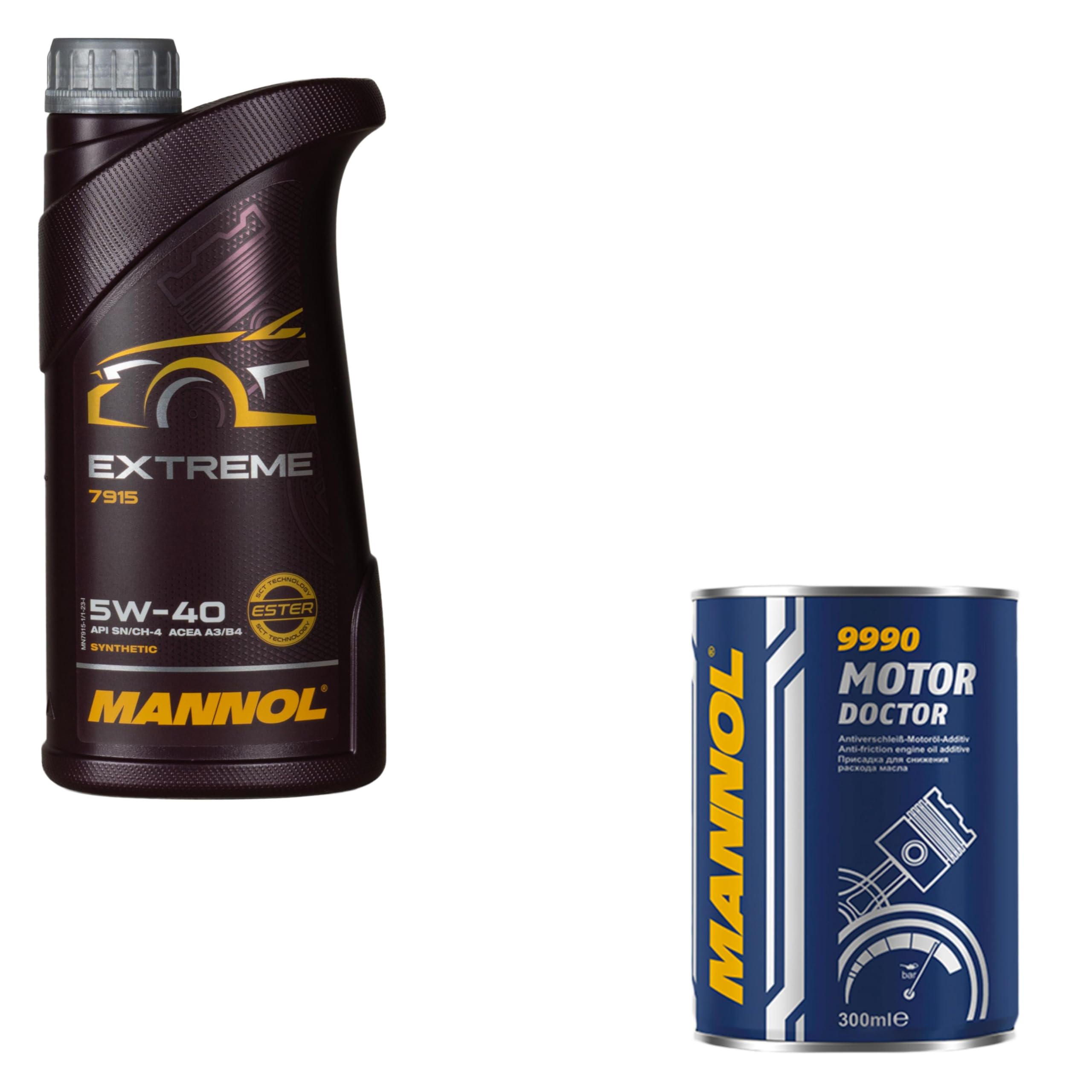 MANNOL Extreme 5W-40 Motoröl 8L + 2x Motor Doctor Additiv - Komplettset Für PKW