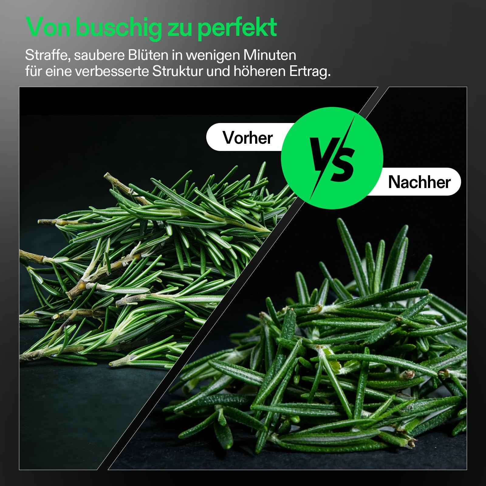VIVOSUN 33 cm Bud Leaf Bowl Trimmer, manueller Spin-Cut-Ernteschneider mit transparenter Kuppel und Edelstahlklingen, Metallgetriebe inkl. Handschere, ideal für Indoor-Grow, Hydrokultur & Garten