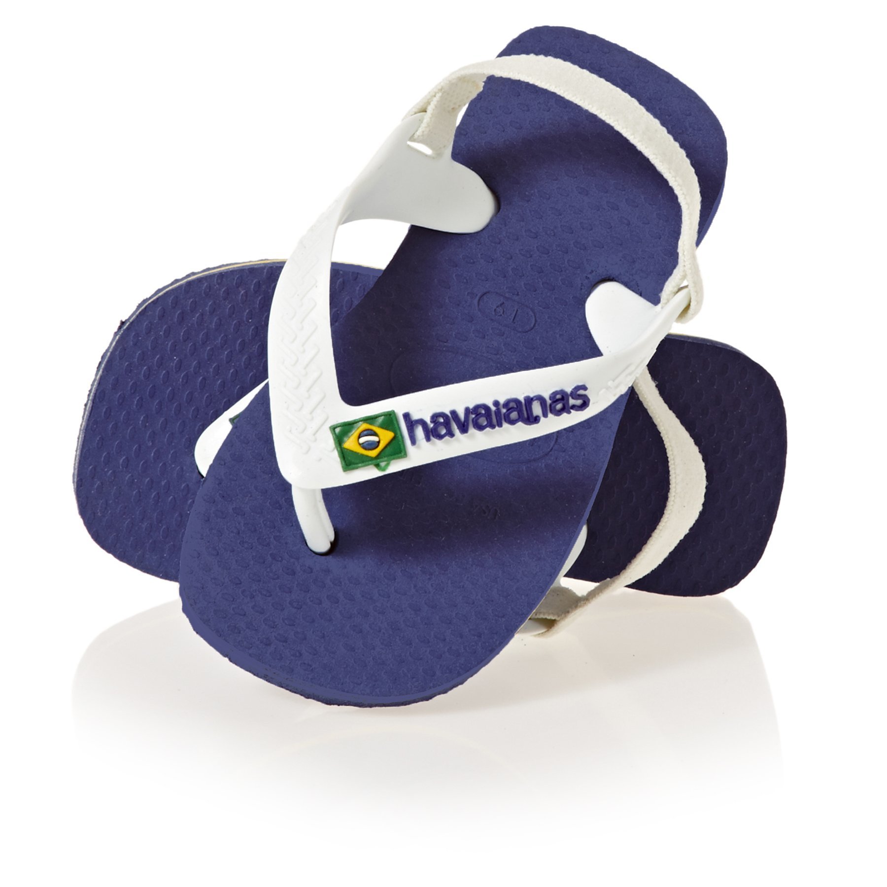 Havaianas Brasil Logo Flip Flops Men White/Marine Flip Flops Shoes
