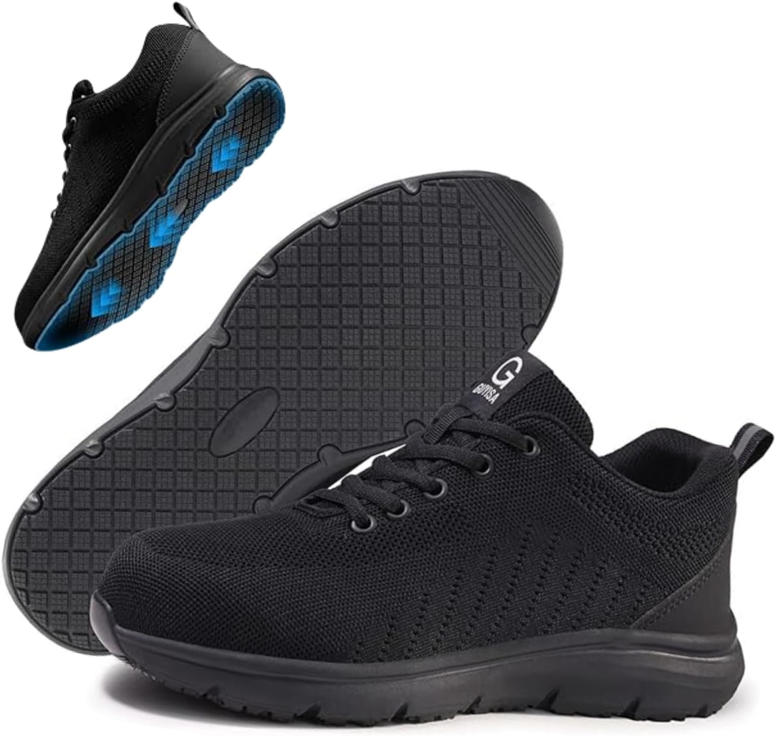 - Steel Toe Shoes for Men, Lightweight Work Shoes,Construction Industrial Work Safety Boots, Comfortable Steel Toe Sneakers for Men Women