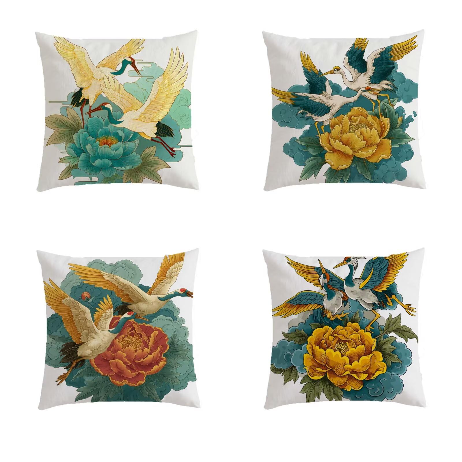 Housse de coussin pour salon de jardin au style japonais sur balcon et terrasse
