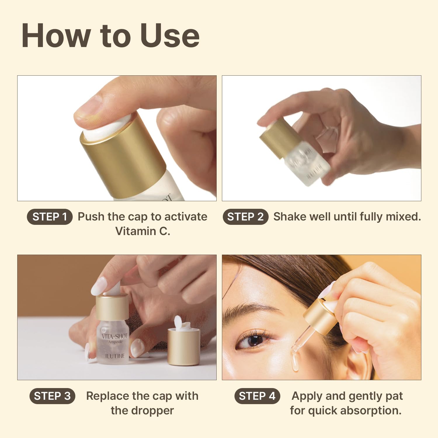 Vita-Shot Vitamin C Ampoule – Vitamin C Face Serum with Ectoine & Glyceryl Glucoside, Korean Skincare Ampoule for Daily Use - Image 9