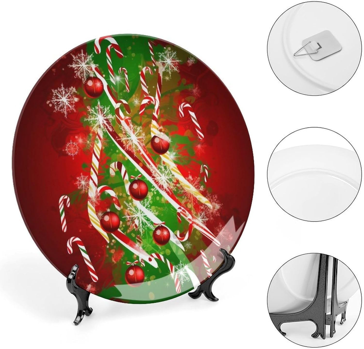 Merry Christmas Ceramic Decorative Plate for Home, Bone China Plates image 4
