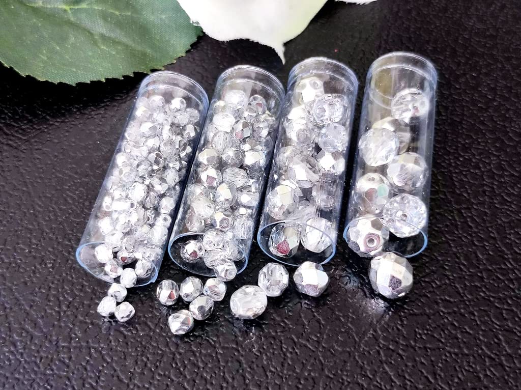 2*Lotto Stock 30 Perle perline in vetro sfaccettato 10 x 9 mm - Mat