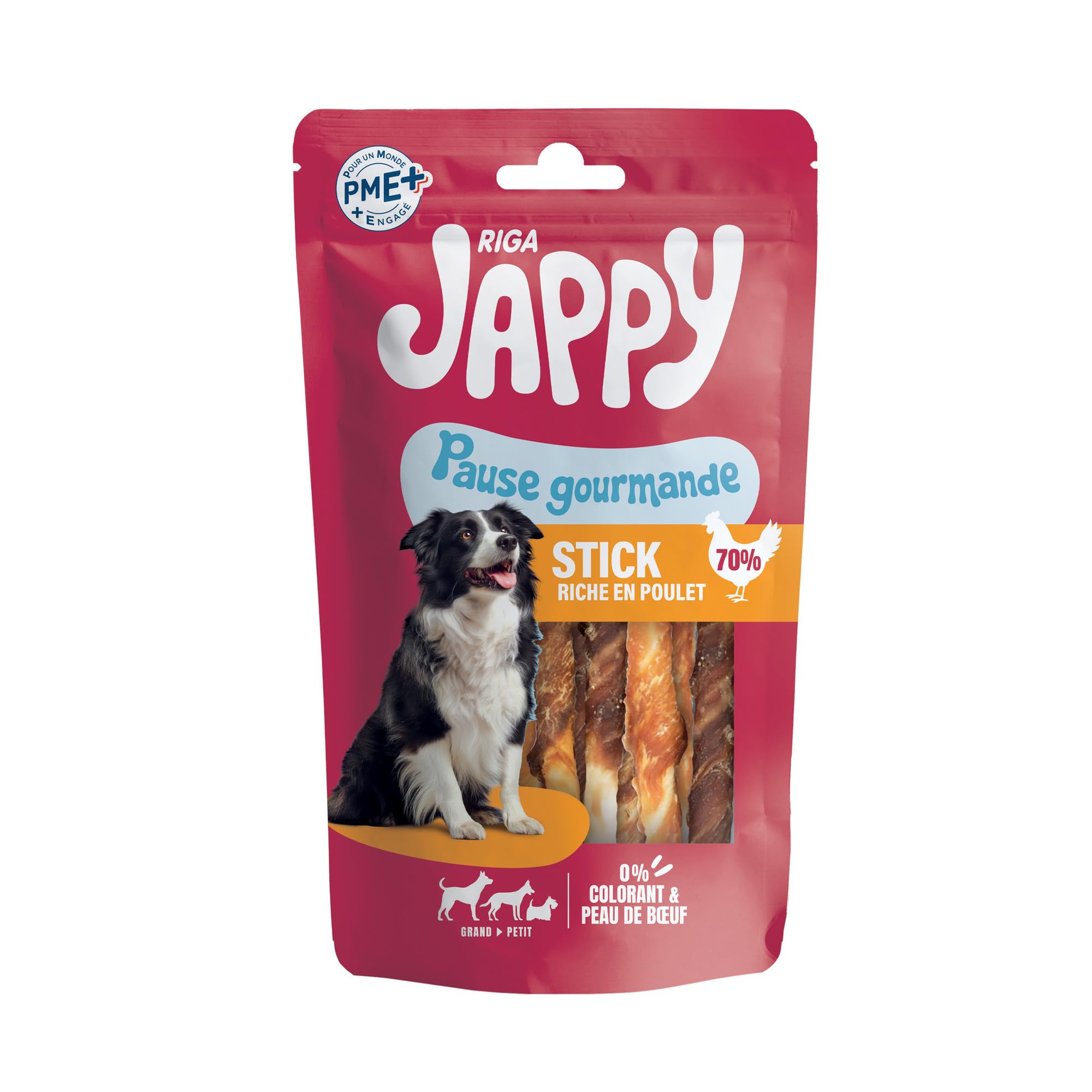 Friandise chien riche en protéines et faible en gras Jappy Stick
