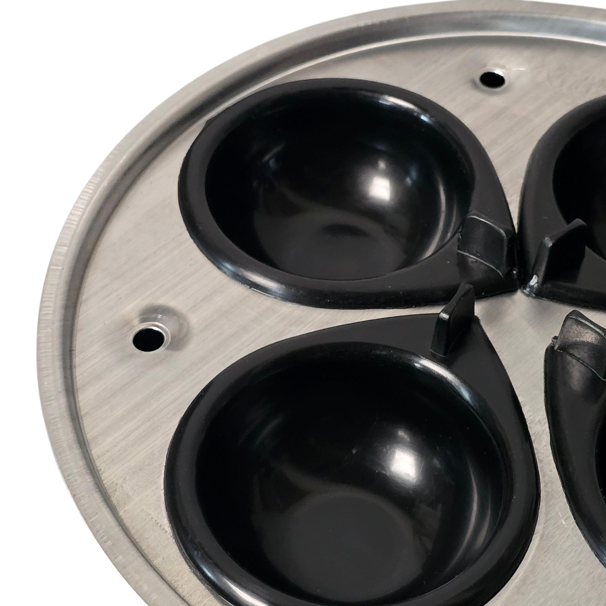 20cm / 8" Non-Stick Aluminium Traditional Egg Poacher, 4 Cup, with Glass Lid thumbnail 3