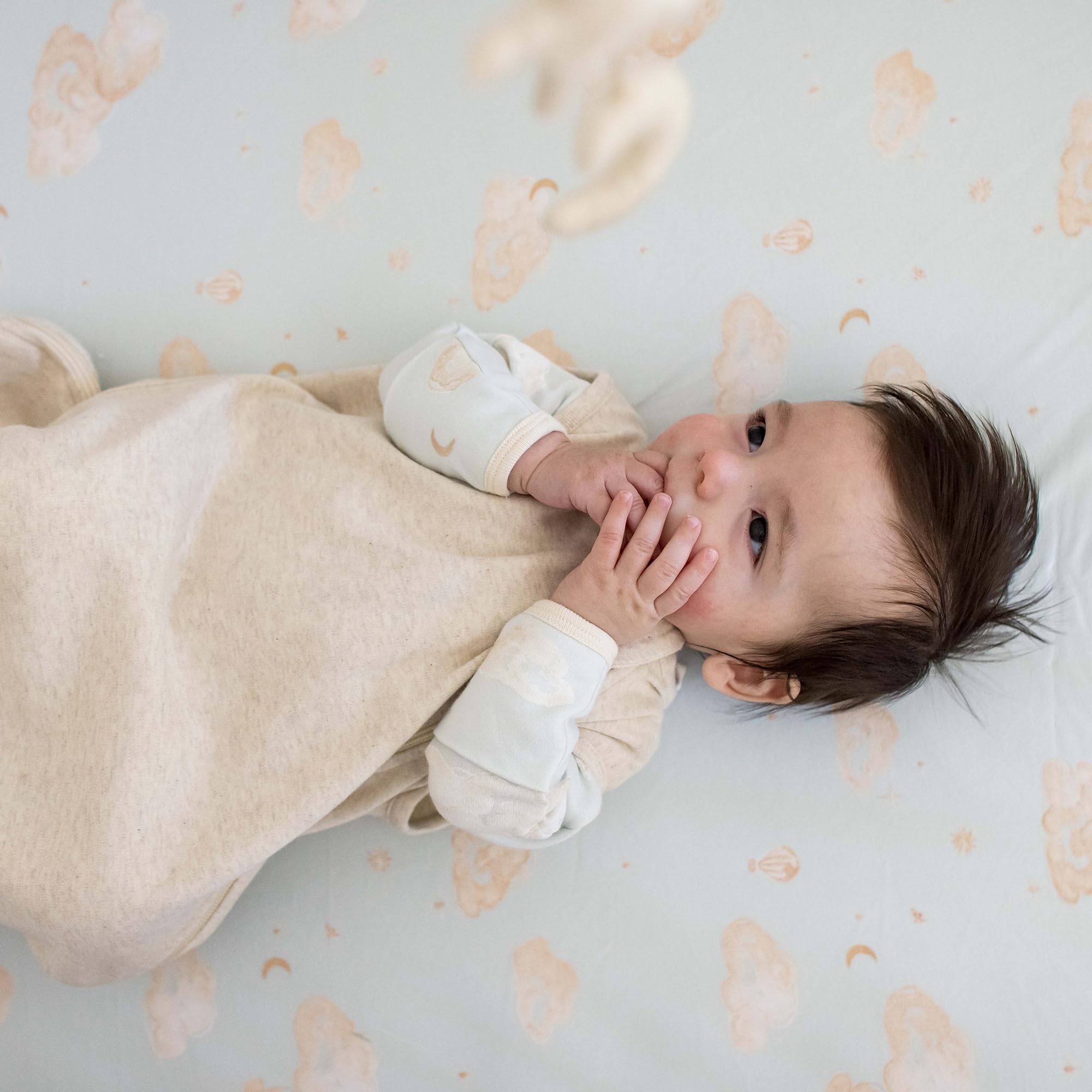 Burt's Bees Baby Essential Organic Cotton Fitted Crib Sheet, Breathable for Boy Girl Standard Crib & Toddler Mattresses