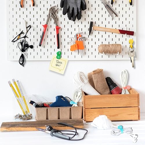 Miniatura 6 de SUNFICON Clips organizadores de cables magnéticos para auriculares, bobinadora, clips para marcapáginas, pizarra blanca, imanes de refrigerador,