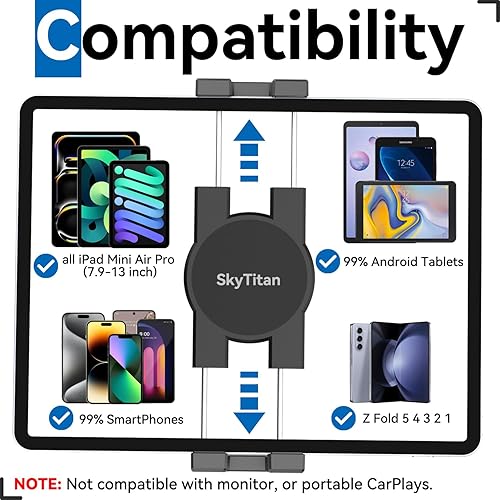 Miniatura 3 de Soporte de tableta Soporte de abrazadera Soporte de repuesto para iPad 0.669 in Adaptador de montaje de bola
