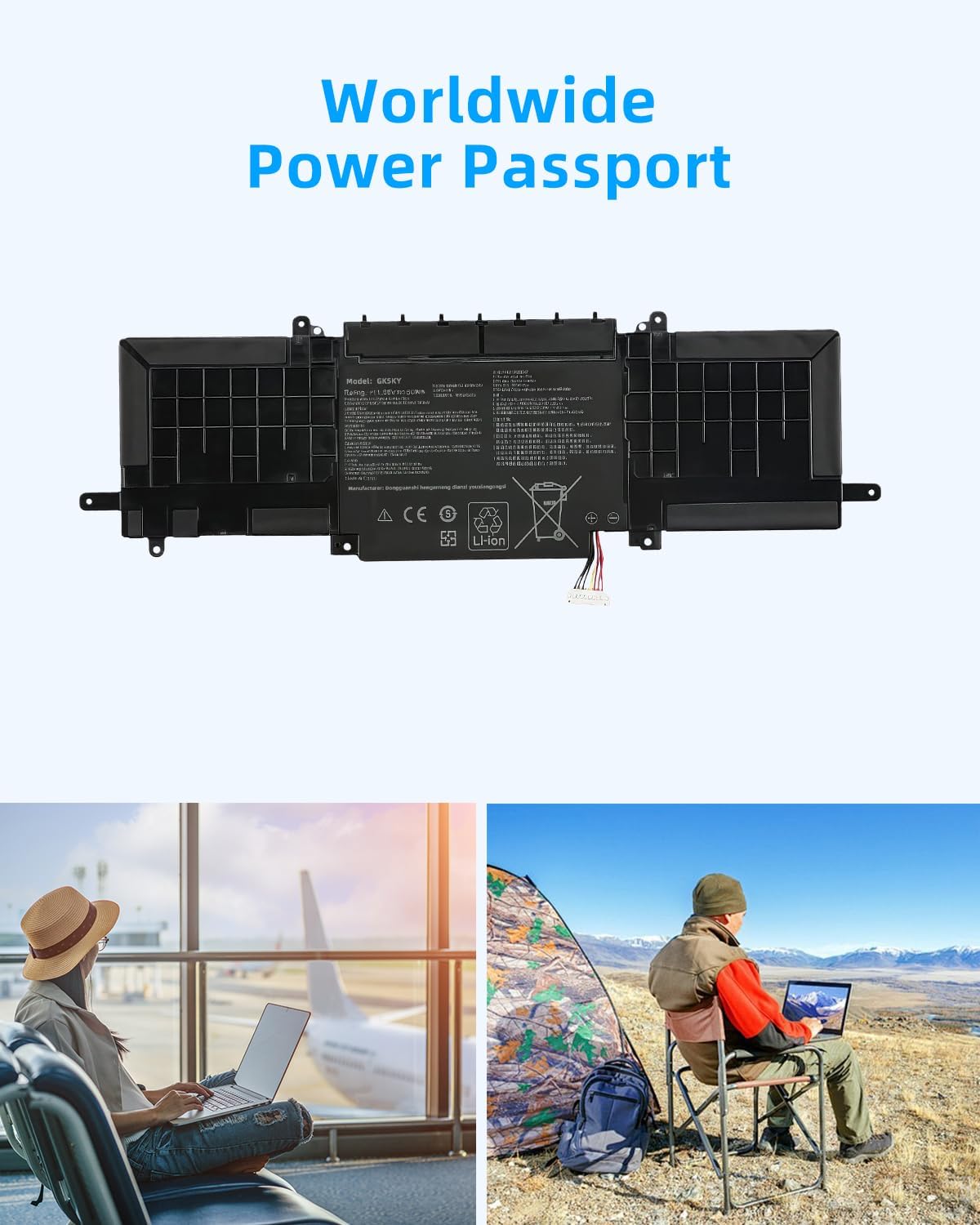 50Wh C31N1815 Laptop Battery Replacement for ASUS for Zenbook 13 UX333F UX333FA UX333FN RX333FN BX333FN Series 0B200-03150000 High Performance
