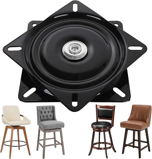 8” Heavy Duty Bar Stool Swivel Plate, 360°Square Rotating
