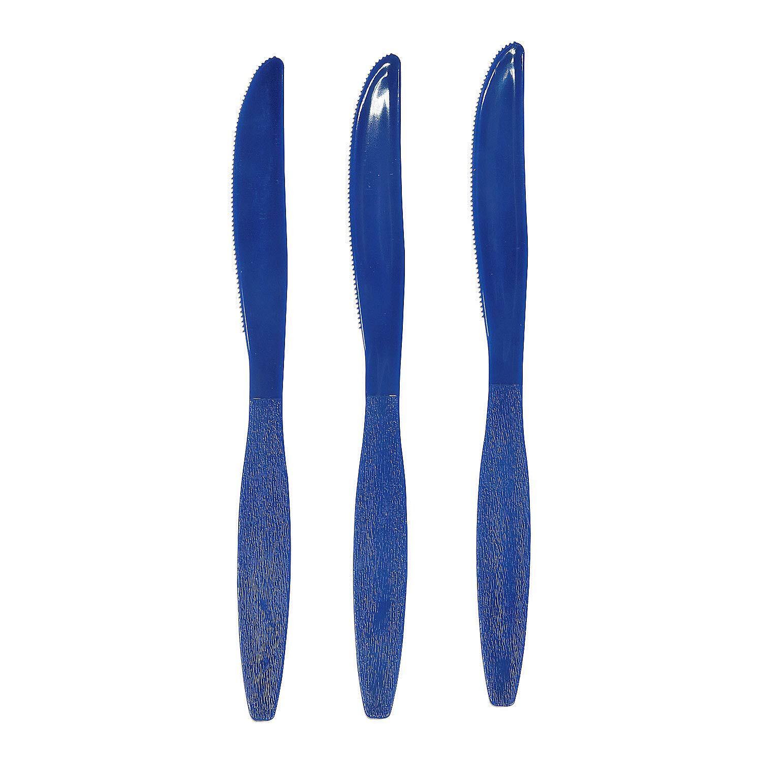 Fun Express - Navy Plastic Knives (50 Pc) for Party - Party Supplies - Solid Tableware - Cutlery - Party - 50 Pieces