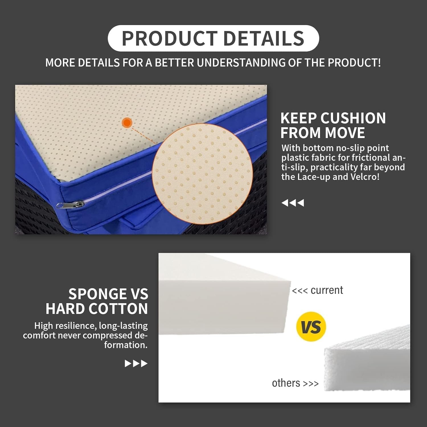 5-Piece Modular Outdoor Sectional Wicker Patio Conversation Set w/Gas Fire Pit Table -Royal Blue