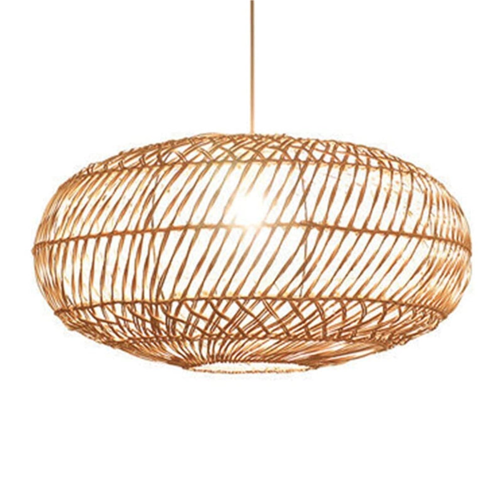 KBUUKYYXouy Rattan Braided Hollow Handmade Weave Hanging Lamp Beige Irregular Vine Ceiling Shade Southeast Asian Creative for Kitchen Teahouse Cafe Bar Club