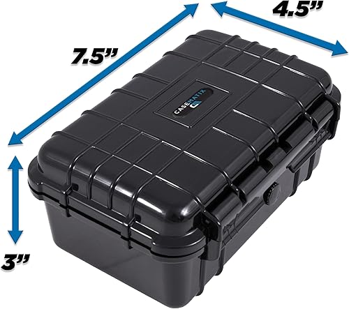 Miniatura 4 de CASEMATIX Funda rígida pequeña impermeable de 8 pulgadas con espuma personalizable para electrónica portátil, herramientas y accesorios, funda de