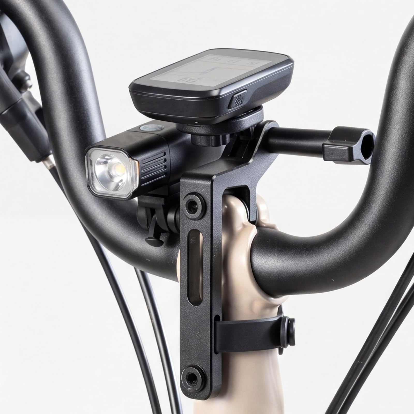 Portabottiglie integrato per bici in lega di alluminio antiscivolo | EcoGleam Portabottiglie esteso integrato per bici, leggero, in lega di alluminio, staffa antiscivolo, cinghie e
