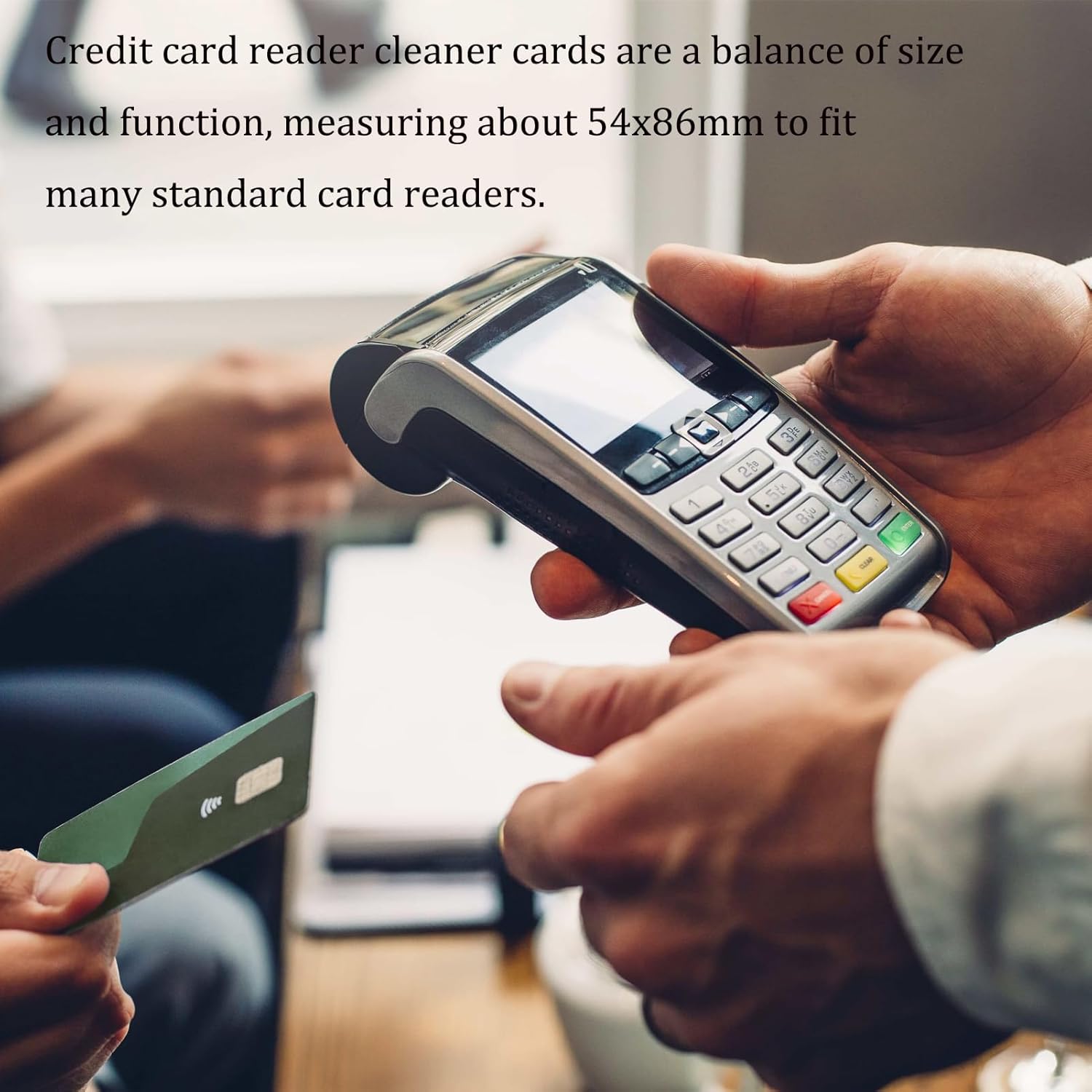50pcs Credit Card Reader Cleaner POS Swipe Terminal Cleaning Cards for ATM Machines Card Printers