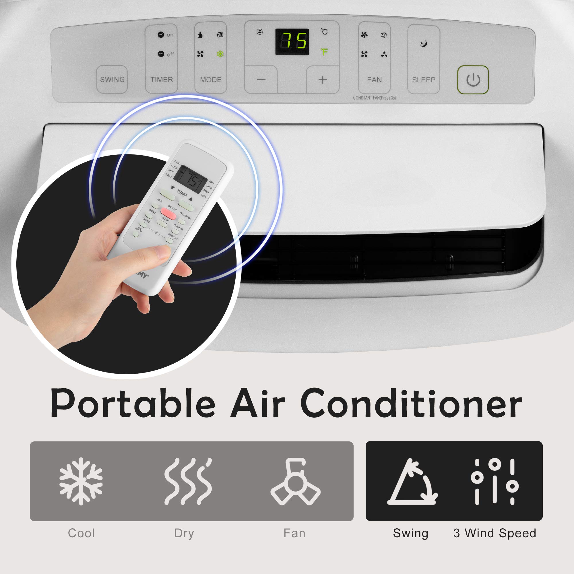 Toshiba 10,000 BTU (7,000 BTU, DOE) 115Volt Portable Air, 46 OFF