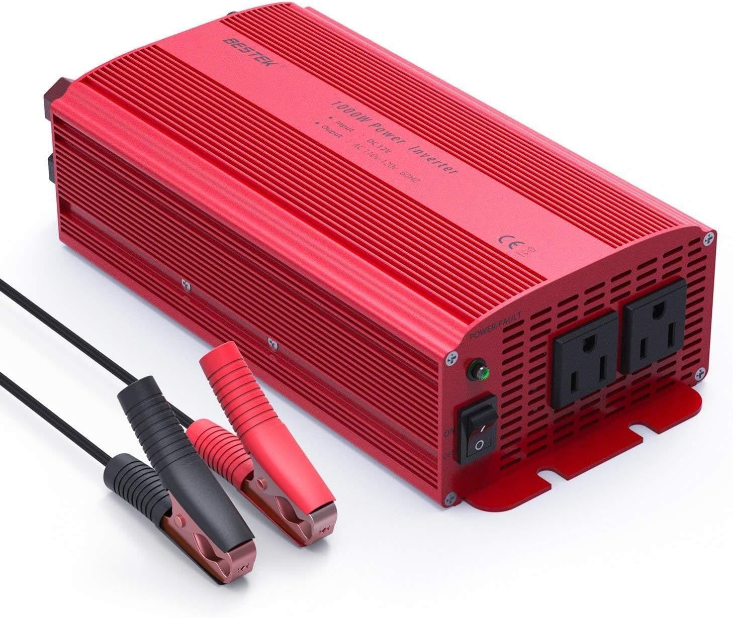 BESTEK 1000W Power Inverter Dual AC Outlets 12V DC to 110V AC Car Inverter Amazon.ca Electronics