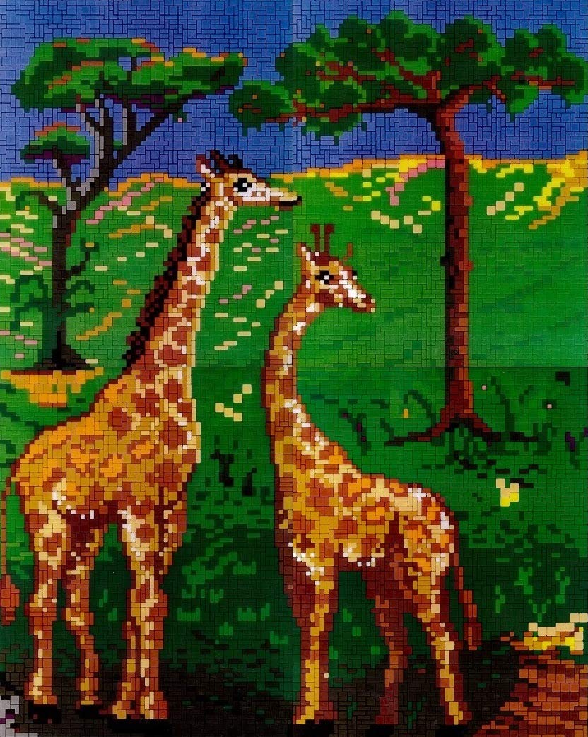 Mini Stecksystem Giraffen im Serengeti Park ca. 8.000 Teile Nr. 41291