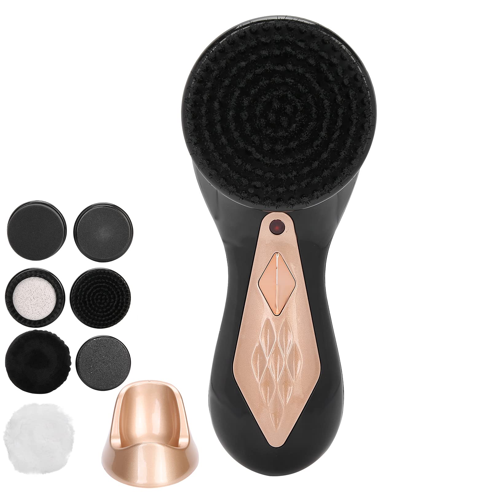 Kit Lustrascarpe Elettrico Set Multifunzionale Portatile per Lucidatura e Pulizia della Pelle per Casa e Viaggio 7 Testine