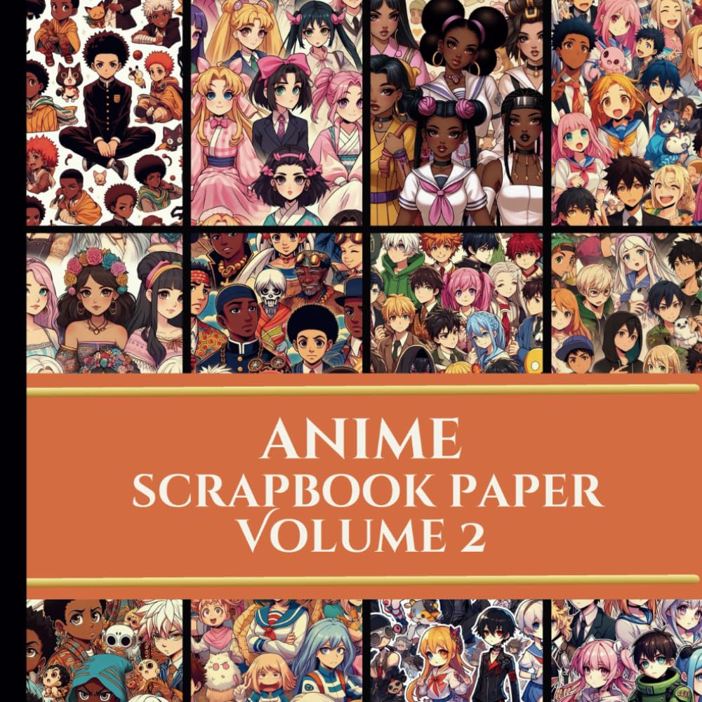 Anime Scrapbook Paper Volume 2: Junk Journaling | Ephemera | Decoupage | Craft Paper Pad | Origami | Collage | Wall Art