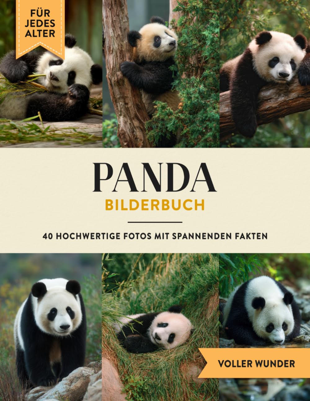 Panda Bilderbuch: 40 Bilder & Fakten | Pandabuch als Geschenk für Kinder & Erwachsene
