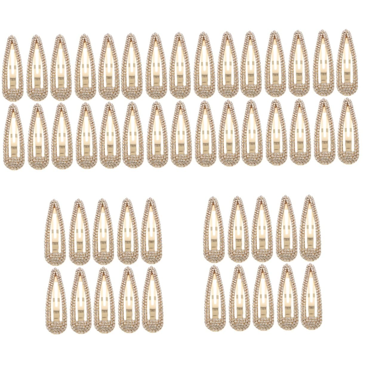 FOMIYES 50stücke Snap Haarnadeln Mit Strass Für Damen Elegante Haarspangen Für Hochzeiten Partys Und Alltag Vielseitig Einsetzbar Und Passend Zu Jedem Haarschnitt Und Outfit
