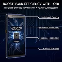 Vista 6 de Chainway C90 - Escáner inalámbrico multiusos de código de barras Android, lector de código de barras 2D/1D/QR, Play Store, pantalla vívida de 5.7