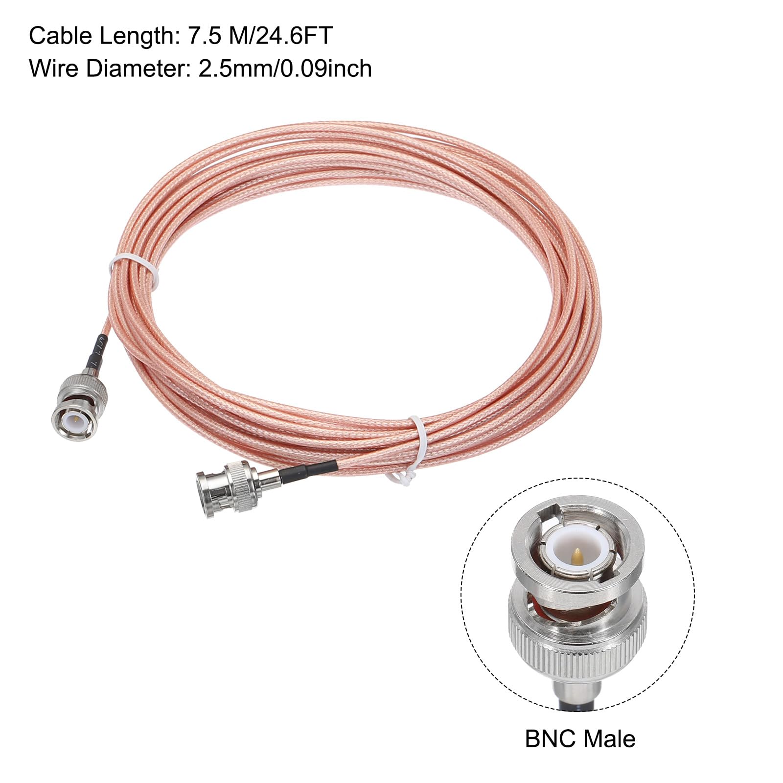 Cable Coaxial RF De Conexión De Baja Pérdida RG-142 Macho SMA A Macho BNC 50cm | En Línea