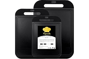 3-Piece Black Cutting Boards Set: Amplify Your Kitchen Efficiency