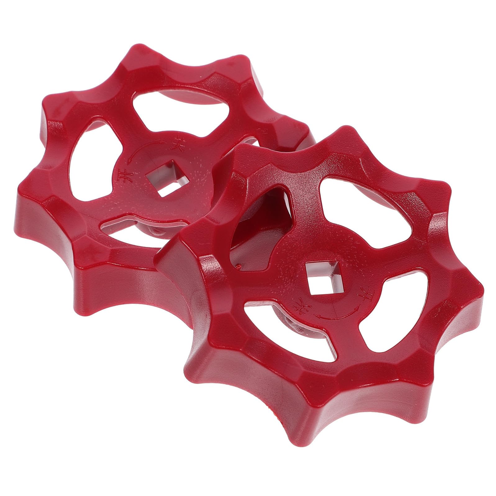 Manopole di Arresto Rosse in Plastica 2 Pezzi Foro Quadrato 7mm Maniglia per Valvola Facile da Usare per Impianti Idraulici e Chiusura Rapida