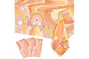 Tiamon Groovy Birthday Rainbow Tablecloths