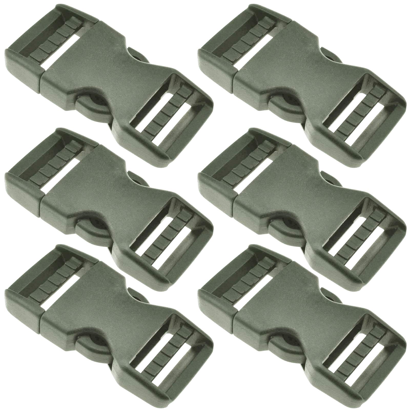 Buy 1 Inch Nylon Strap Buckle Set, 3 Yards Black Webbing 2 Pcs Side