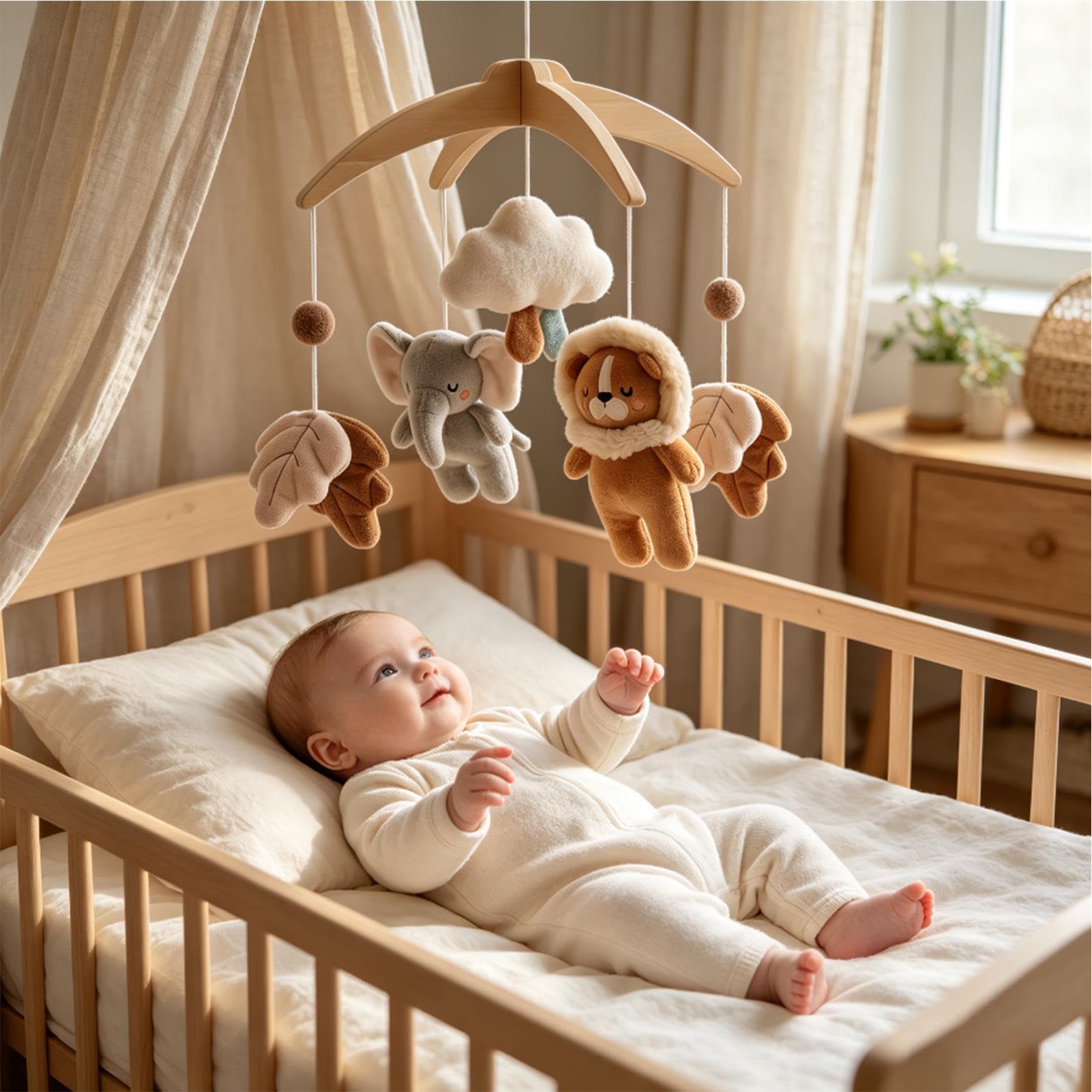 Lettino mobile per bambini a forma di animale, giocattolo decorativo per la cameretta dei bambini | Mobile rilassante per lettino per bambini, per casa, appartamento, camera da letto, soggiorno, sala giochi, asilo, dormire