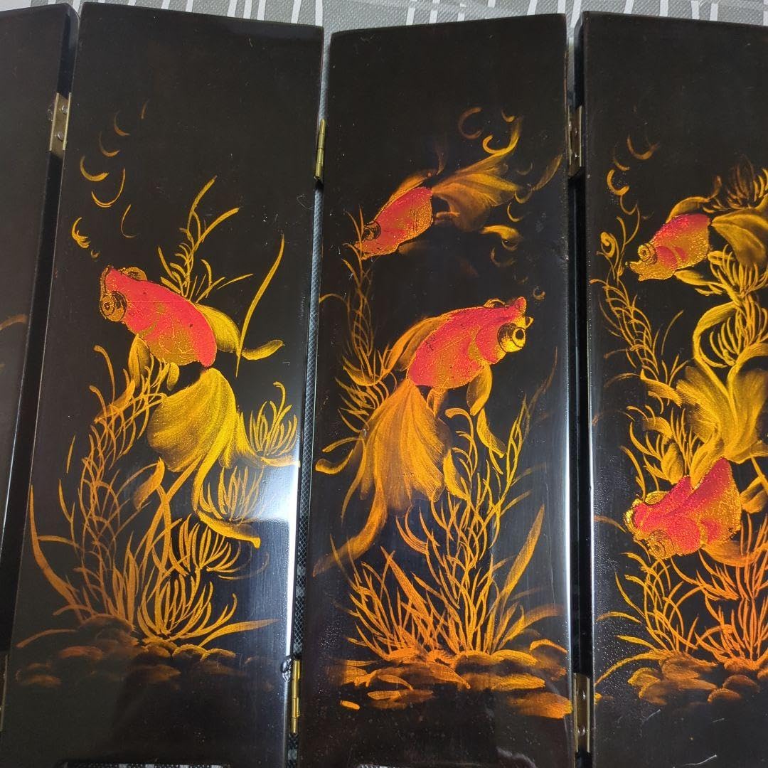 Amazon.co.jp: 螺鈿細工 卓上 屏風 韓国 漆器 金魚 人 : ホーム
