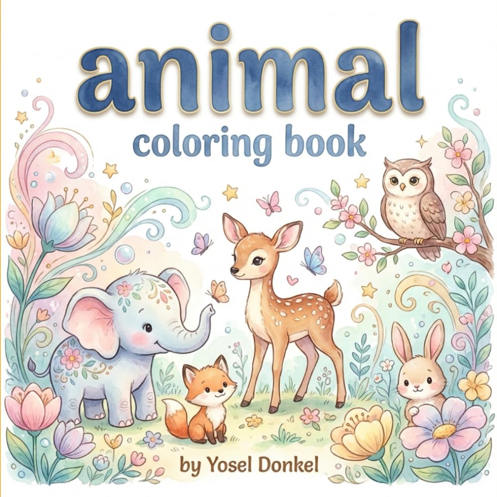 Animal Coloring Book: Cute and Easy Animal Coloring Pages for Relaxation, Creativity, and Fun