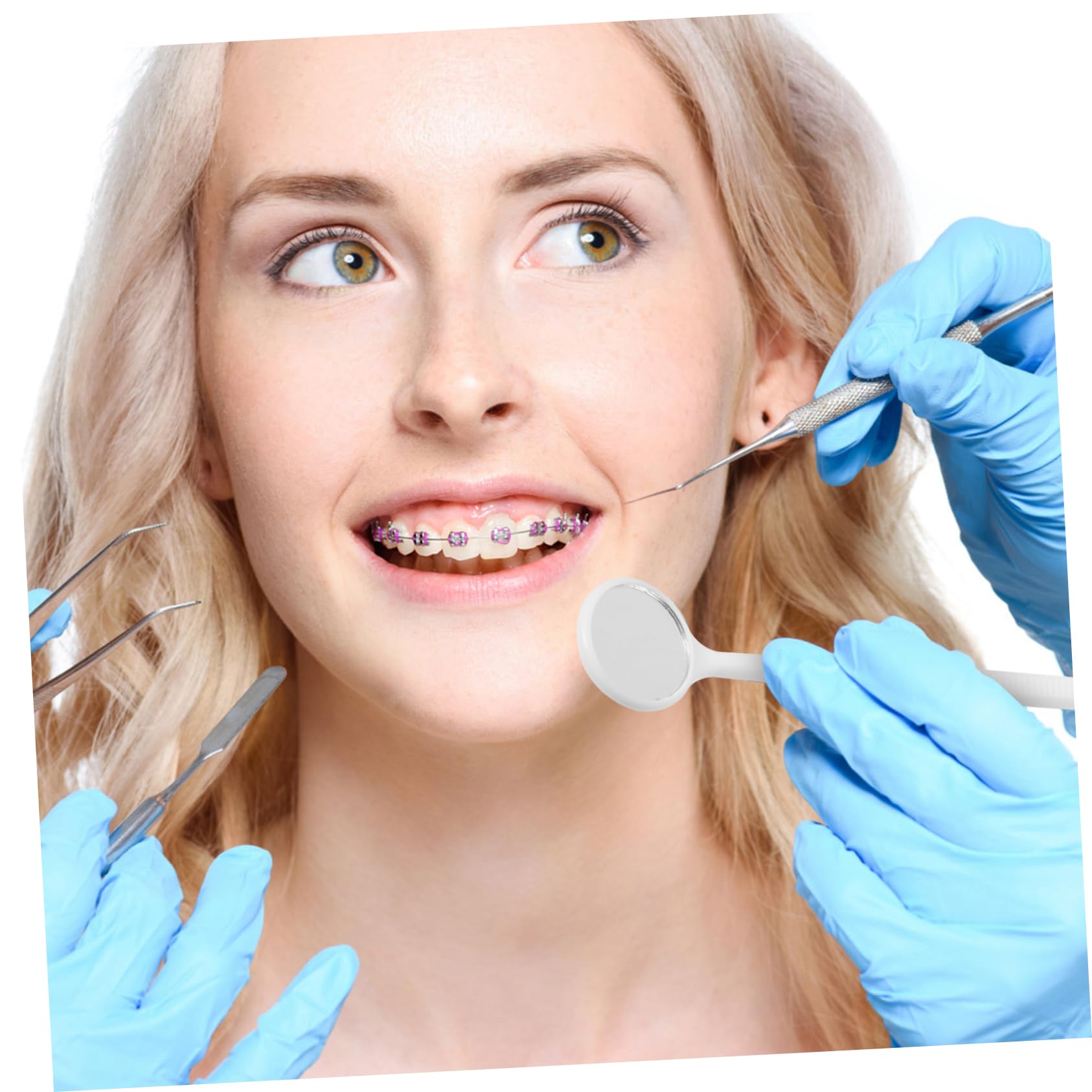 3 Set Specchietto Usa E Getta Orale Denti Attrezzo A Forma Di Kit Adulti Care Specchi Orali Professionali Forniture Per Il Controllo Della Bocca Plastica 20 Pezzi*3